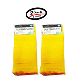 6 PCS (2 PK) 100% Flannel Dusting Cloths Multi-Purpose For Cleaning & Polishing