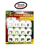 12 Pcs White Self Adhesive Plastic