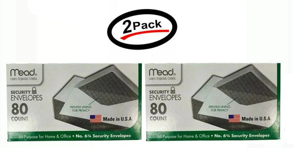 Mead White Security Envelopes#6 3/4 • 3 5/8
