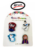 4 Pcs Disney Frozen Shoe Charms