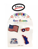 Flag Design Shoe Charms