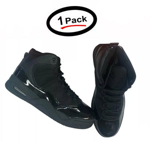 Men's Black High-Top Basketball Shoes Outdoor Sneakers Sports Boots Tennis Shoes