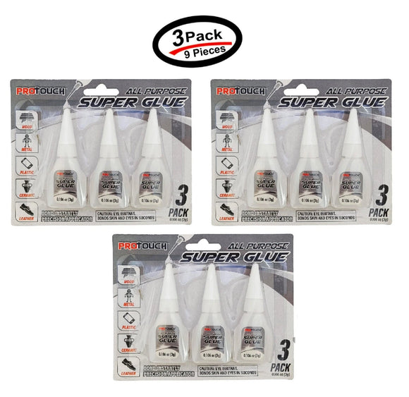 9Pcs (3 Pack) All-purpose Super Glue
