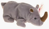 1 Ty Beanie Babies - Spike the Rhinoceros -No Hang Tag (Retired)