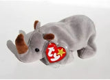 1 Ty Beanie Babies - Spike the Rhinoceros -No Hang Tag (Retired)