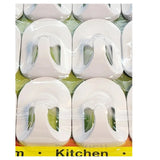 12 Pcs White Self Adhesive Plastic
