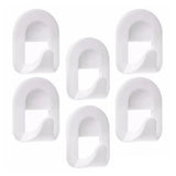 12 Pcs White Self Adhesive Plastic