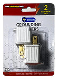 2 Prong to 3 Prong Grounded Outlet Converter Adapter W/ Polarized Plug - (4 PCS)
