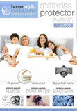 Fabric Twin Size Mattress Protector 100% Waterproof Super Soft W/ Old & New Package