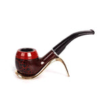 Dark Red Durable Wooden Wood Smoking Pipe Tobacco Cigarettes Cigar Pipes -New