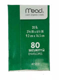 Mead White Security Envelopes#6 3/4 • 3 5/8" x 6 1/2" (2 Pack) 80 Ct each (2 Pack)
