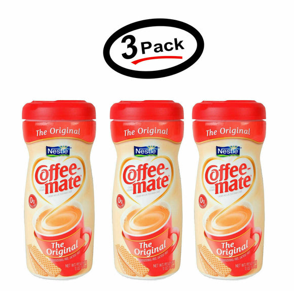 3 Pack Nestle Coffee-mate Powdered Creamer Original, 11 Oz