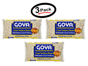 3 Pack of Goya Great Northern Beans, 16 Ounce