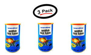 3 Pack Wardley Goldfish Flakes Food 6.8 Oz. Original Formula