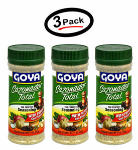 3 Goya Sazonador Total With Pepper-Con Pimienta, 11 Ounce