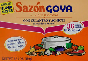Sazon Goya con culantro y achiote 36 packets 6.33 oz (2 pack)