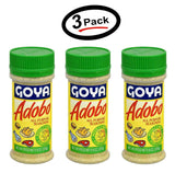 3 Goya Adobo All Purpose Seasoning For Meat With Cumin/Con Comino 8 oz