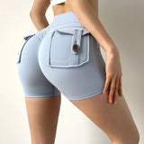 Peach Tooling Tight Shorts Waist Stretch Sexy Hips Shaping Yoga Pants