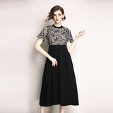 The same high-end lace short sleeve