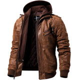 Winter Fashion Motorcycle Leather Jacket Men Slim Fit Oblique Zipper PU Jackets