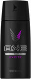 3 AXE Body Spray for Men, Excite, 4 Oz (3 Pack)