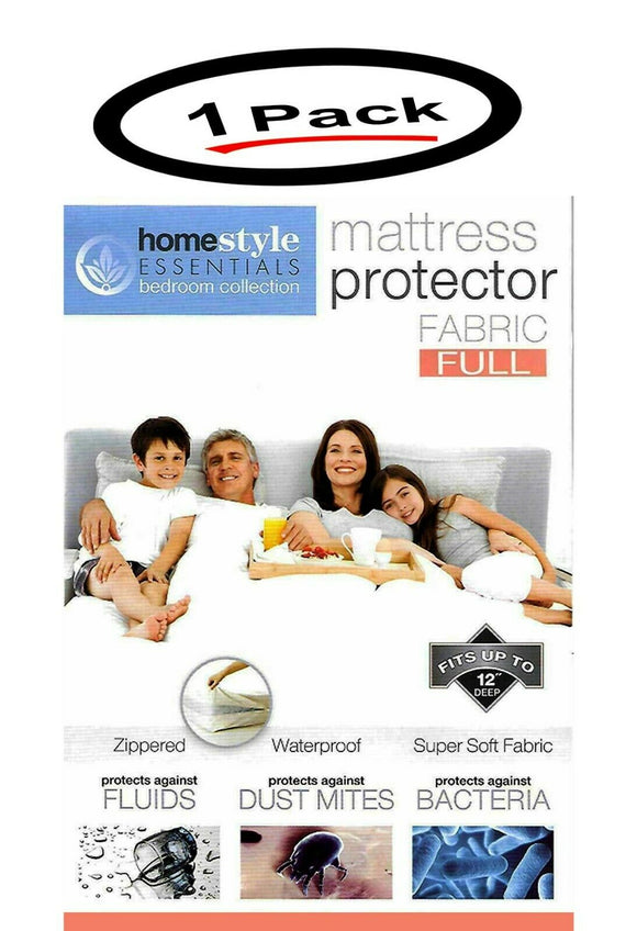 Fabric Mattress Protector-Waterproof & Dust Mite Proof Durable Cover- Full Size