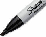 3 Sharpie Permanent Marker, Chisel Tip, Black Ink Sign Marker (3 Pack)