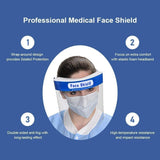5 PACK Face Shields-Protective Facial Mask Safety Face Shield Anti-Pollution Clear Mask, Disposable