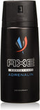 3 Pack Axe Deodorant Body Spray Adrenalin Mens Fragrance 150ml/5.07 Oz
