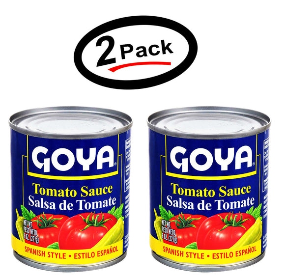 2 Pack Goya seasoned Tomato Sauce Salsa De Toma hot Picante 8 Oz Can