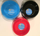 Round Plastic Pet Bowls - 9 3/4 inch - 3 color set Assorted Colors