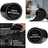 100% ORGANIC COCONUT ACTIVATED CHARCOAL TEETH WHITENING POWDER With Wooden Brush