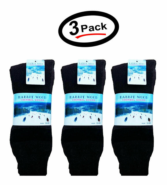 9 Pair Mens Winter Heavy Duty Thermal Rabbit Wool Crew Sock Size 10-15