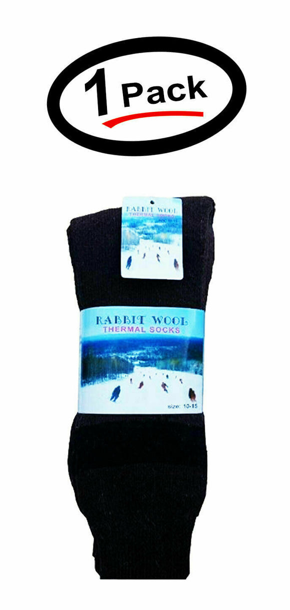 3 Pair Mens Winter Heavy Duty Thermal Rabbit Wool Crew Sock Size 10-15