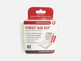 2 Travel Size First Aid Kit - 42 Pieces Each Box- With Plastic Case (2 Pack)