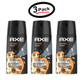 3 Axe Deodorant Body Spray Collision Cuero & Cookies 150ml