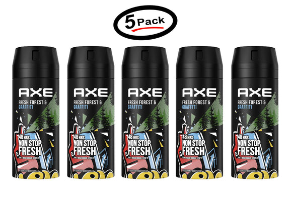 5 Axe Deodorant Body Spray Collision Fresh Forest & Graffiti 150ml