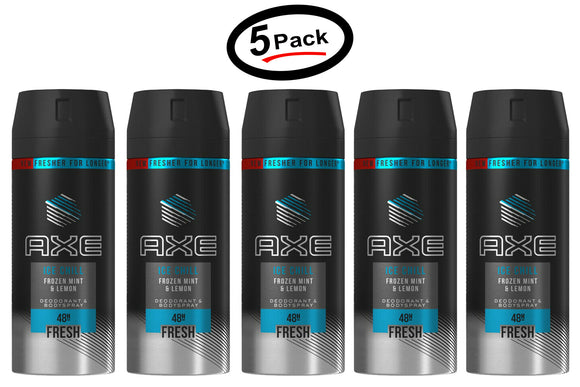 Axe Ice Chill for Men Deodorant Body Spray, 150 ml (5 Pack)