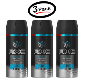 (3 Pack) Axe Ice Chill for Men Deodorant Body Spray, 150 ml