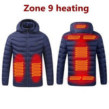 Women 9 area heating Jackets Female Winter Warm USB Heating Jackets