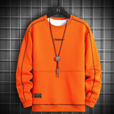 LBL Spring Autumn Solid Color Casual Men's Sweatshirts Streetwear Tops