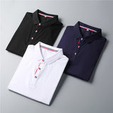 Men Summer solid Polo Shirt Short Sleeve Slim Fit Polos Fashion