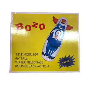 Bozo The Clown Inflatable 3D Finger Bop 46" Punching Bag