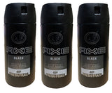 (3-Pack) Axe Deodorant Body Spray Black Mens Fragrance 150ml/5.07 Oz