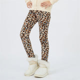 4-13Y Girls Pants Winter Trousers Warm Leggings Thicken Velvet Star Print Kids Pants