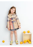 Girl Autumn Winter Teenage Long Sleeve Trench Jacket Kids Double Breasted Belted Windbreaker Coat