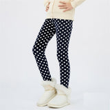4-13Y Girls Pants Winter Trousers Warm Leggings Thicken Velvet Star Print Kids Pants