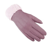 Women's Gloves Autumn Winter Cute Furry Warm Mitts Full Finger Mittens Sport Gloves