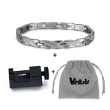 Vinterly Health Energy Bracelet Stainless Steel Magnetic Cross For Men