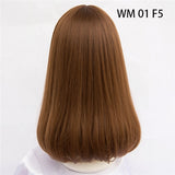 Synthetic Long Straight Natural Hair Wigs With Bangs Womens